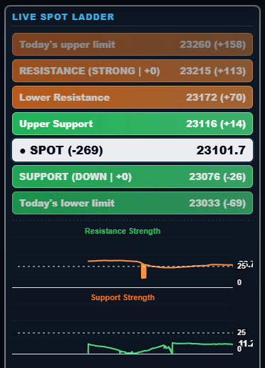 Live spot ladder and smart action strip preview
